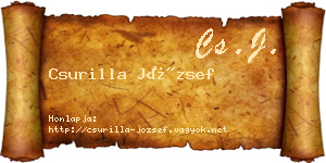 Csurilla József névjegykártya