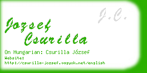jozsef csurilla business card