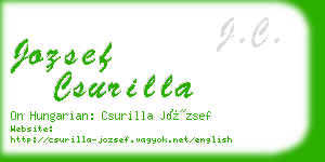 jozsef csurilla business card